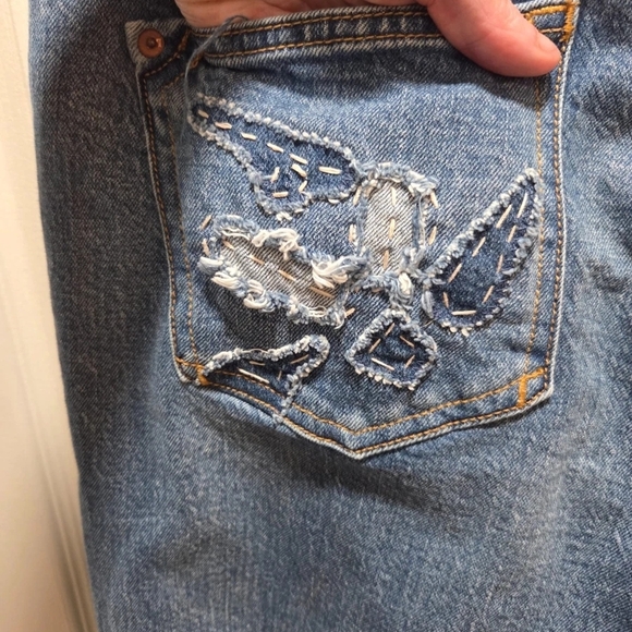 Anthropology Pilcro and the Letterpress Light Blue Distressed Boyfriend Jeans - Picture 6 of 9